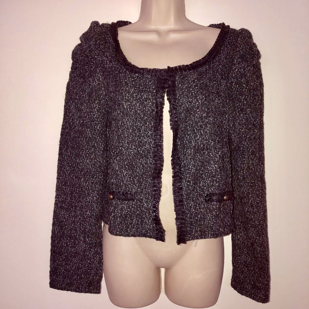 BLUE BIRD cotton poly hook top jacket/NWOT